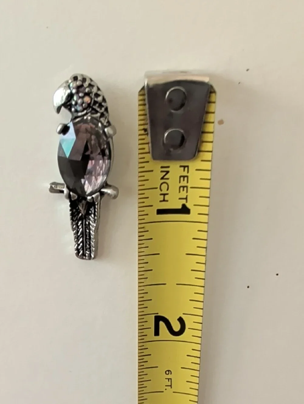 Parrot-Shaped Stud Earrings with Gray/Purple/Brown Faceted Stones - Chicos.